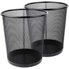 image:imageGreenco Small Trash Cans for Home or Office 2Pack 45 Gallon Black Mesh Round Trash Cans  Desk Trash Can  Lightweight Sturdy for Under Desk Kitchen Bedroom Den Dorm Room or Recycling Can