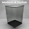 image:imageGreenco Small Trash Cans for Home or Office 2pk 6 Gallon Black Mesh Square HomeOffice Trash Can Lightweight Sturdy for Under Desk Kitchen Bedroom Den or Recycling Can 6 Gallon Square Trash