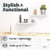 image:imagePicture Shelf Greenco Set of 2 Wall Mounted Photo Ledge Floating Shelves for Bedroom Living Room Kitchen Bathroom Nursery Display Natural FinishNatural