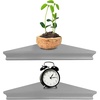 image:imageCorner Shelf Greenco 2Pack Floating Shelves for Wall EasytoAssemble Wall Mount Corner Shelves for Bedrooms and Living Rooms 2 Count Gray Finish