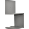 image:imageCorner Shelf Greenco Modern Design 2 Tier Floating Shelves for Walls EasytoAssemble Corner Shelf Wall Mount for Bedrooms and Living Rooms Espresso FinishGrey