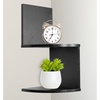 image:imageCorner Shelf Greenco Modern Design 2 Tier Floating Shelves for Walls EasytoAssemble Corner Shelf Wall Mount for Bedrooms and Living Rooms Espresso FinishEspresso