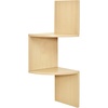 image:imageGreenco 2Tier Corner Shelves Natural Finish  Floating WallMounted Home Decor Set  Wall Shelf  Living Room Bedroom Bathroom Office House Cubicle AccessoriesDecorationsStorageOrganizerNatural