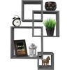 image:imageGreenco 4 Cube Intersecting EasytoAssemble Floating Wall Mount Shelves for Bedrooms and Living Rooms  Walls Shelving for Living Room  Wall Mounted Shelves  Espresso FinishGrey
