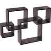 image:imageGreenco 4 Cube Intersecting EasytoAssemble Floating Wall Mount Shelves for Bedrooms and Living Rooms  Walls Shelving for Living Room  Wall Mounted Shelves  Espresso FinishEspresso