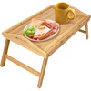image:imageGreenco Bamboo Breakfast Tray Folding Legs with Handles Bed Tray Table foe Sofa bed Eating Drawing Serving Working Snacking use As Laptop Desk 1775 L x 12 W