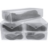 image:imageGreenco Clear Foldable Shoe Storage Boxes 5 Pack  Stackable Heavy Duty Plastic Boot Storage Box Perfect for Apartments Small Spaces and College Dorm Rooms Shoe Box and Boot OrganizerPack of 5