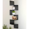 image:imageGreenco Corner Shelf 5 Tier Floating Shelves for Wall EasytoAssemble Wall Mount Corner Shelves for Bedrooms and Living Rooms Rustic Walnut FinishEspresso