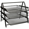 image:imageGreenco Mesh 3 Tier Document Letter Tray Desk Organizer Black3Tier