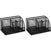 image:imageGreenco Mesh Desk Organizer Office amp Dorm Room Supplies Caddy 6 Compartments Small Black Desk Organizer for Pen Pencil Small Office Supplies and Stationary Accessories Storage OrganizationNew Pack of 2