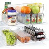 image:imageGreenco Refrigerator Organizers and Storage  Clear Fridge Organizer Bins Set Shatterproof Plastic with EasyGrip Handles Stackable Kitchen Organization Solution for Home and RV  Set of 6