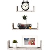 image:imageGreenco Set of 3 Floating U Shelves EasytoAssemble Floating Wall Mount Shelves for Bedrooms and Living Rooms Rustic White Finish