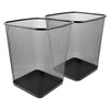 image:imageGreenco Small Trash Cans for Home or Office 2pk 6 Gallon Black Mesh Square HomeOffice Trash Can Lightweight Sturdy for Under Desk Kitchen Bedroom Den or Recycling Can 6 Gallon Square Trash
