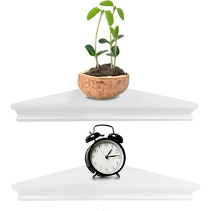 image:imageCorner Shelf Greenco 2Pack Floating Shelves for Wall EasytoAssemble Wall Mount Corner Shelves for Bedrooms and Living Rooms 2 Count White Finish