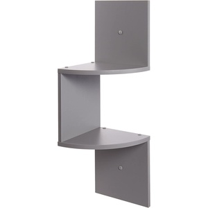 image:imageGreenco 2Tier Corner Shelves Natural Finish  Floating WallMounted Home Decor Set  Wall Shelf  Living Room Bedroom Bathroom Office House Cubicle AccessoriesDecorationsStorageOrganizerGrey