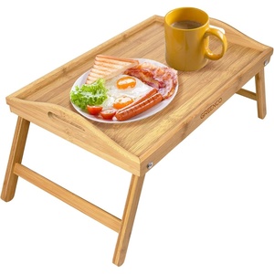 image:imageGreenco Bamboo Breakfast Tray Folding Legs with Handles Bed Tray Table foe Sofa bed Eating Drawing Serving Working Snacking use As Laptop Desk 1775 L x 12 W