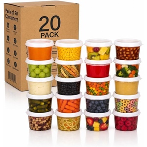 image:imageGreenco Small Food Storage Containers  20 pcs  Plastic Food Containers with Lids  Deli Containers  Meal Prep Container  Pantry Fridge Kitchen Organization  Cereal Spices Snack ContainersRound