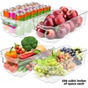 image:imageGreenco Fridge Bins Set of 8  Stackable Clear Refrigerator Organizer Bins w Durable Handles  Pantry Storage Bins  Kitchen and Refrigerator Organization  Organizing Bins BPA Free Shatter Proof