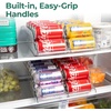 image:imageGreenco Soda Can Organizer for Refrigerator Holds 9 12 oz Cans or 11 75 oz Fridge Bins Fridge Can Soda Holder for Refrigerator Kitchen Organization Storage Fridge Durable Handle  Set of 4