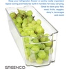 image:imageGreenco Stackable Refrigerator and Freezer Wide Storage Bin With Handles 148 x 83x 375 ClearNarrow