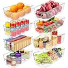 image:imageGreenco Fridge Bins Set of 8  Stackable Clear Refrigerator Organizer Bins w Durable Handles  Pantry Storage Bins  Kitchen and Refrigerator Organization  Organizing Bins BPA Free Shatter Proof