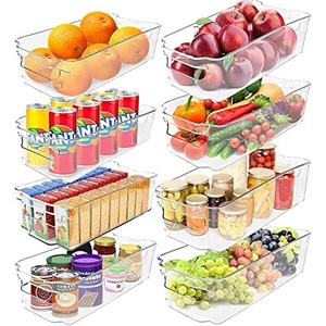 image:imageGreenco Fridge Bins Set of 8  Stackable Clear Refrigerator Organizer Bins w Durable Handles  Pantry Storage Bins  Kitchen and Refrigerator Organization  Organizing Bins BPA Free Shatter Proof