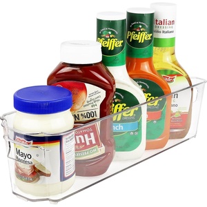 image:imageGreenco Stackable Refrigerator and Freezer Wide Storage Bin With Handles 148 x 83x 375 ClearNarrow