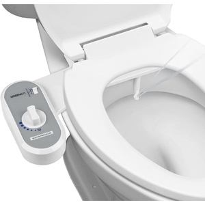 image:imageGreenco Toilet Bidet Attachment  Universal Fit Easy Installation Adjustable Brackets and Water Pressure Durable NonElectric Fresh Water Spray Bidet for Toilet Seat 17 x 34 x 95 inches1 Count Pack of 1