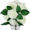 image:imageGreenco Set of 25 Artificial Roses in Stem Realistic Looking Faux Flowers in Gift Box for Weddings Parties Floral Arrangements Centerpieces and Gifts  Red GRC3207White