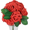 image:imageGreenco Set of 25 Artificial Roses in Stem Realistic Looking Faux Flowers in Gift Box for Weddings Parties Floral Arrangements Centerpieces and Gifts  Red GRC3207Red