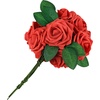 image:imageGreenco Set of 25 Artificial Roses in Stem Realistic Looking Faux Flowers in Gift Box for Weddings Parties Floral Arrangements Centerpieces and Gifts  Red GRC3207Red