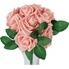 image:imageGreenco Set of 25 Artificial Roses in Stem Realistic Looking Faux Flowers in Gift Box for Weddings Parties Floral Arrangements Centerpieces and Gifts  Red GRC3207Pink