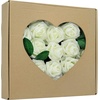 image:imageGreenco Set of 25 Artificial Roses in Stem Realistic Looking Faux Flowers in Gift Box for Weddings Parties Floral Arrangements Centerpieces and Gifts  Red GRC3207White
