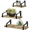 image:imageGreenco Rustic Floating Shelves Decorative Wall Mounted Storage Shelves For Living Room Dining Room Office Bedrooms Set of 3